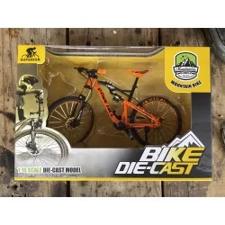 Bicicleta mtb escala 1:10 naranja, coleccionable