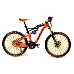 Bicicleta mtb escala 1:10 naranja, coleccionable