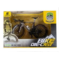 Bicicleta ruta escala 1:10 gris, coleccionable