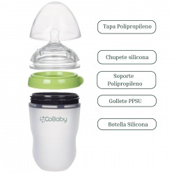 Mamadera Silicona Flexible CoBaby 150 ml verde