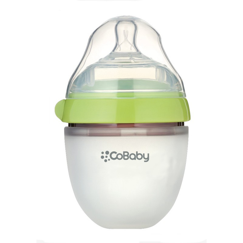 Mamadera Silicona Flexible CoBaby 150 ml verde