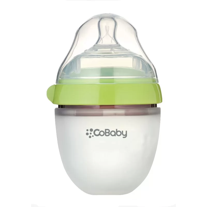 Mamadera Silicona Flexible CoBaby 150 ml verde Mamadera Silicona Flexible CoBaby 150 ml verde