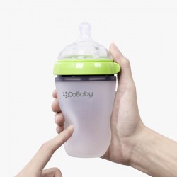 Mamadera Silicona Flexible CoBaby 250 ml verde