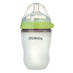 Mamadera Silicona Flexible CoBaby 250 ml verde