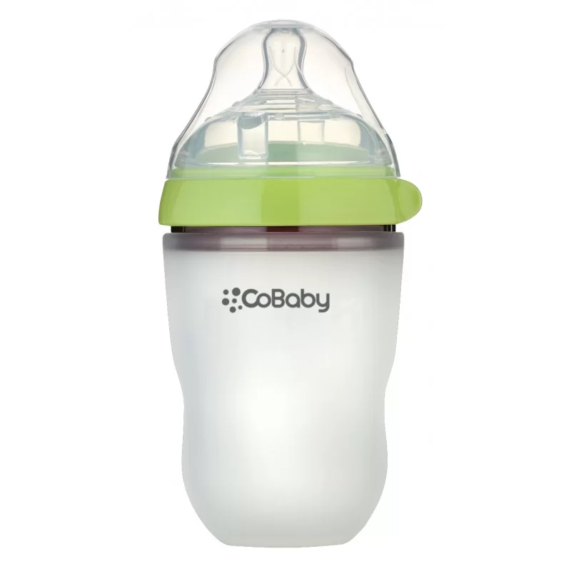 Mamadera Silicona Flexible CoBaby 250 ml verde