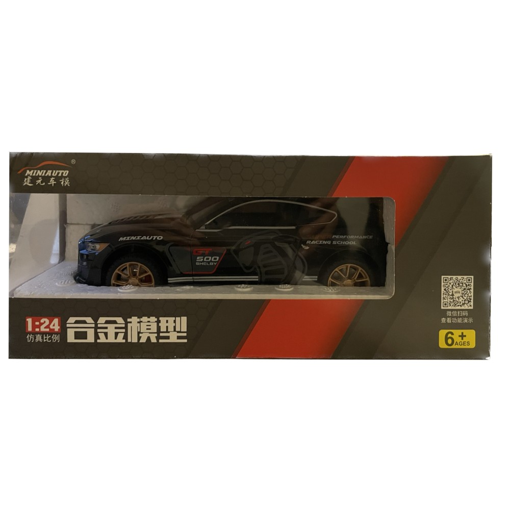 Ford Mustang Shelby GT500 escala 1:24 negro