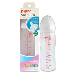 Mamadera 330ml Pigeon Softouch polipropileno +6m