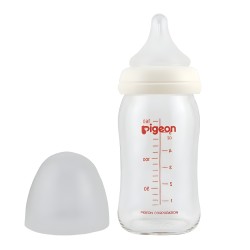 Mamadera vidrio 160ml 0 a 3 meses Pigeon Softouch