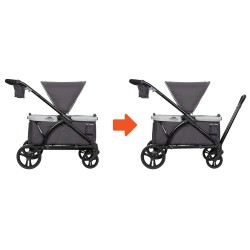 Carro Paseo wagon  y coche doble MUV Liberty Midnight 2 en 1