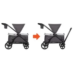 Carro Paseo wagon y coche doble MUV Liberty Midnight 2 en 1