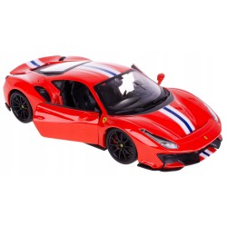 FERRARI 488 PISTA, ROJO 1:24 modelo fundido a presión.