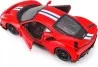 FERRARI 488 PISTA, ROJO 1:24 modelo fundido a presión.