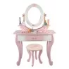 Tocador de madera para niñas Little Queen rosa