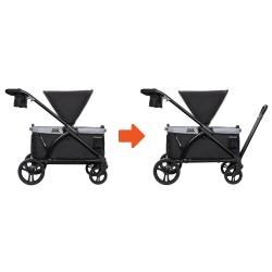 Carro Paseo wagon y coche doble MUV Expedition 2 en 1 MARS black