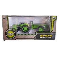 Tractor con coloso metalico escala 1:18 Kaidiwei VERDE