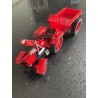 Tractor con coloso metalico escala 1:18 Kaidiwei Rojo