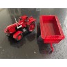 Tractor con coloso metalico escala 1:18 Kaidiwei Rojo