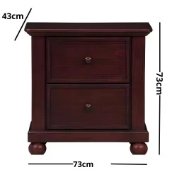 Velador Saratoga 2 cajones Simmons