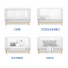 Cuna convertible 4 en 1 PoPPY Blanca Delta Children