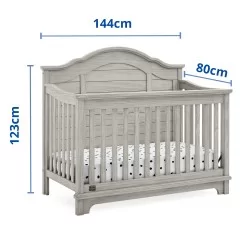 Cuna de madera solida convertible 6 en 1 Asher Rustic