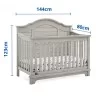 Cuna de madera solida convertible 6 en 1 Asher Rustic