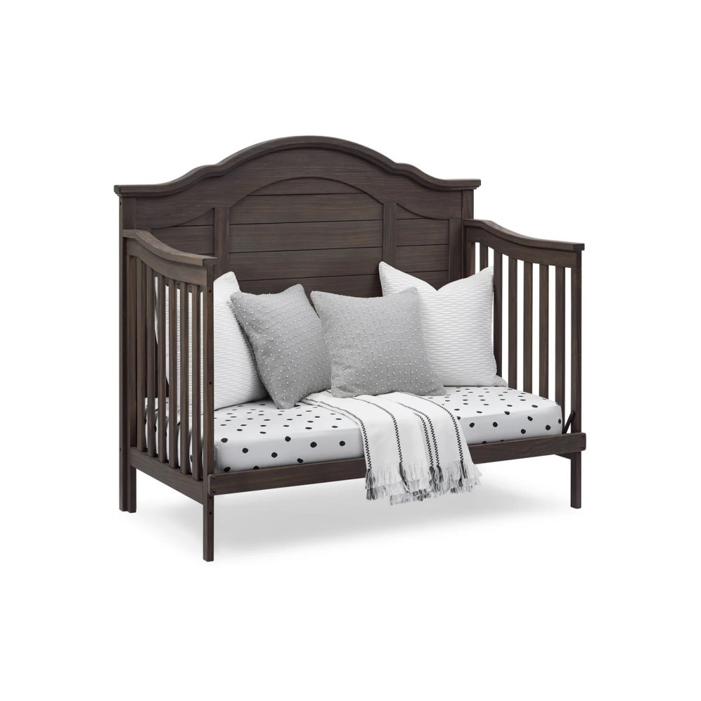 Cuna de madera solida convertible 6 en 1 Asher Gris