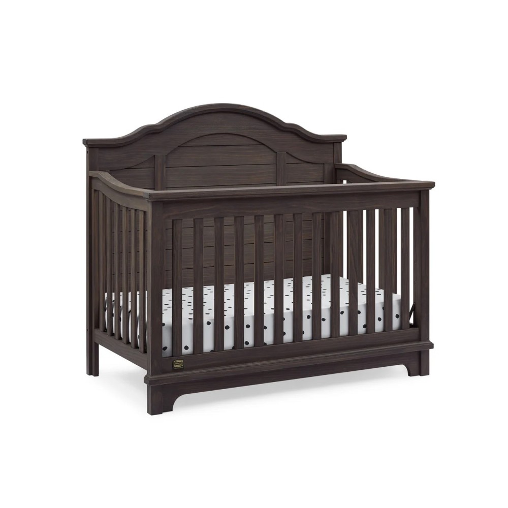 Cuna de madera solida convertible 6 en 1 Asher Gris