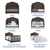 Cuna de madera solida convertible 6 en 1 Asher Gris