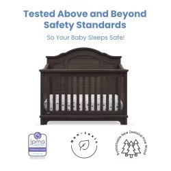 Cuna de madera solida convertible 6 en 1 Asher Gris