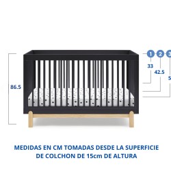 Cuna convertible 4 en 1 PoPPY Midnight Delta Children