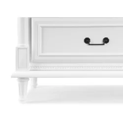 Comoda Juliet con mudador 6 cajones entrelazados.