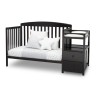 Cuna convertible y mudador Royal cherry