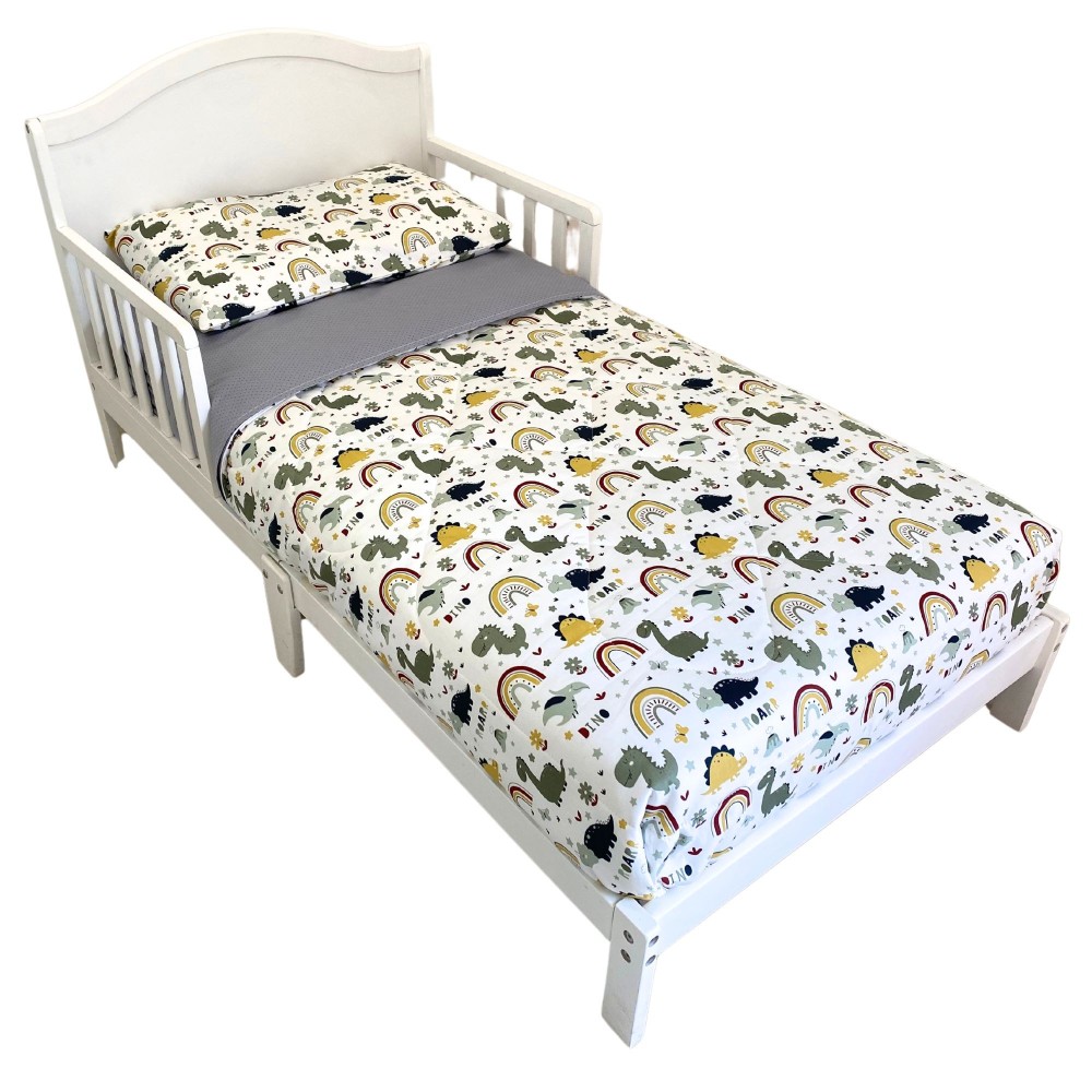 Set ropa para cama de transición Dino de 4 piezas