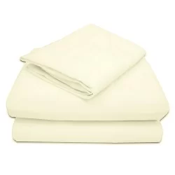 Sabanas beige 100% algodón 200 hilos para  cunas y camas de transicion