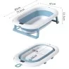 Bañera plegable azul con hamaca y termometro CoBaby