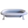 Bañera plegable gris con hamaca y termometro CoBaby