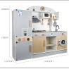 Cocina de madera didáctica combinada triple fun