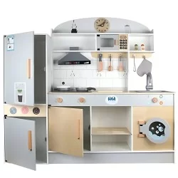 Cocina de madera didáctica combinada triple fun
