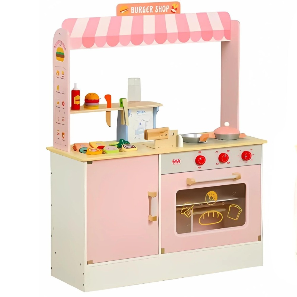 COCINA DIDACTICA DE MADERA BURGER SHOP