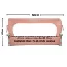 Baranda abatible para cama gris 120x60 CoBaby