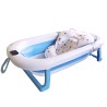 Bañera plegable azul con hamaca y termometro