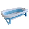 Bañera plegable azul con hamaca y termometro CoBaby