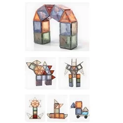 Magnéticos didácticos 4d para construcción 60 Piezas