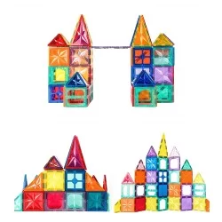 Magnéticos didácticos 4d para construcción 60 Piezas