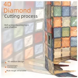 Magnéticos didácticos 4d para construcción 60 Piezas