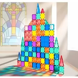 Magnéticos didácticos 4d para construcción 100 Piezas