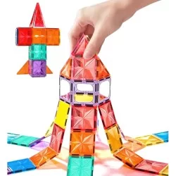 Magnéticos didácticos 4d para construcción 100 Piezas