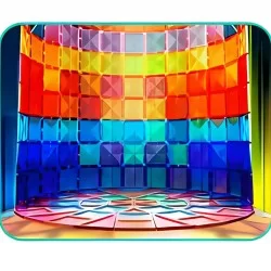 Magnéticos didácticos 4d para construcción 100 Piezas