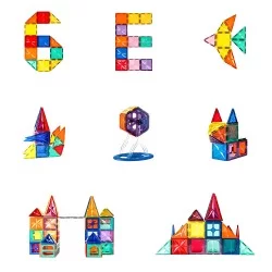 Magnéticos didácticos 4d para construcción 100 Piezas