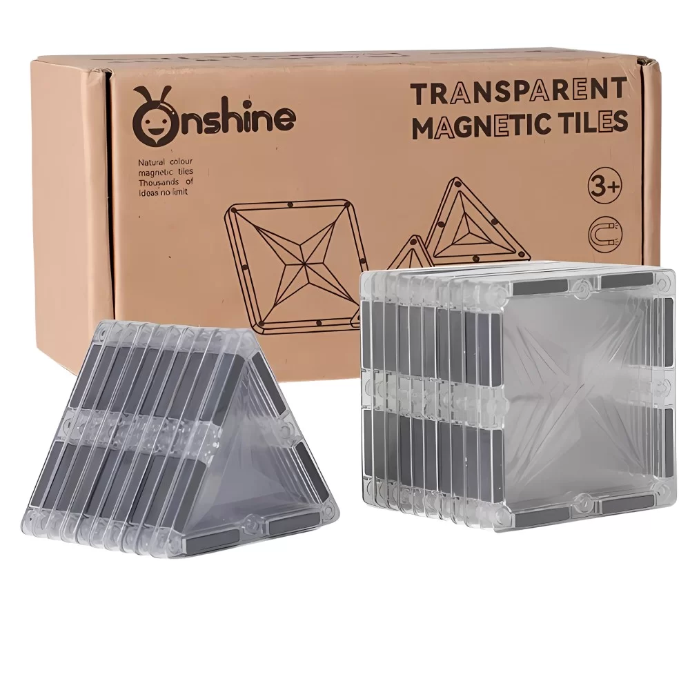 Magnéticos didácticos 4d para construcción 20 Piezas transparentes